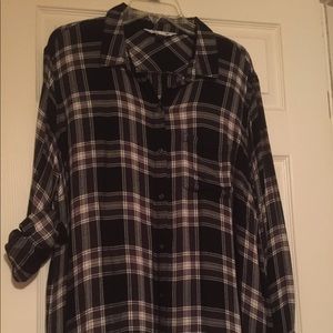 Black & White Plaid print... tunic length